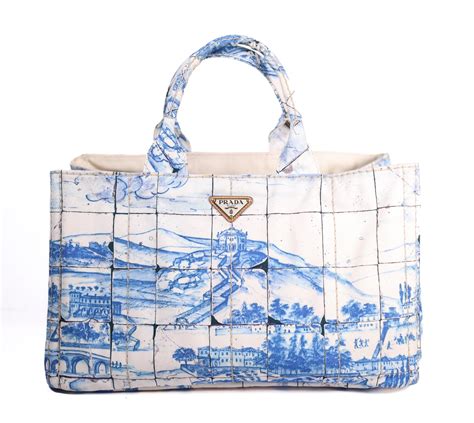 prada canapa azulejos tote|Prada Canapa Azulejos Tote .